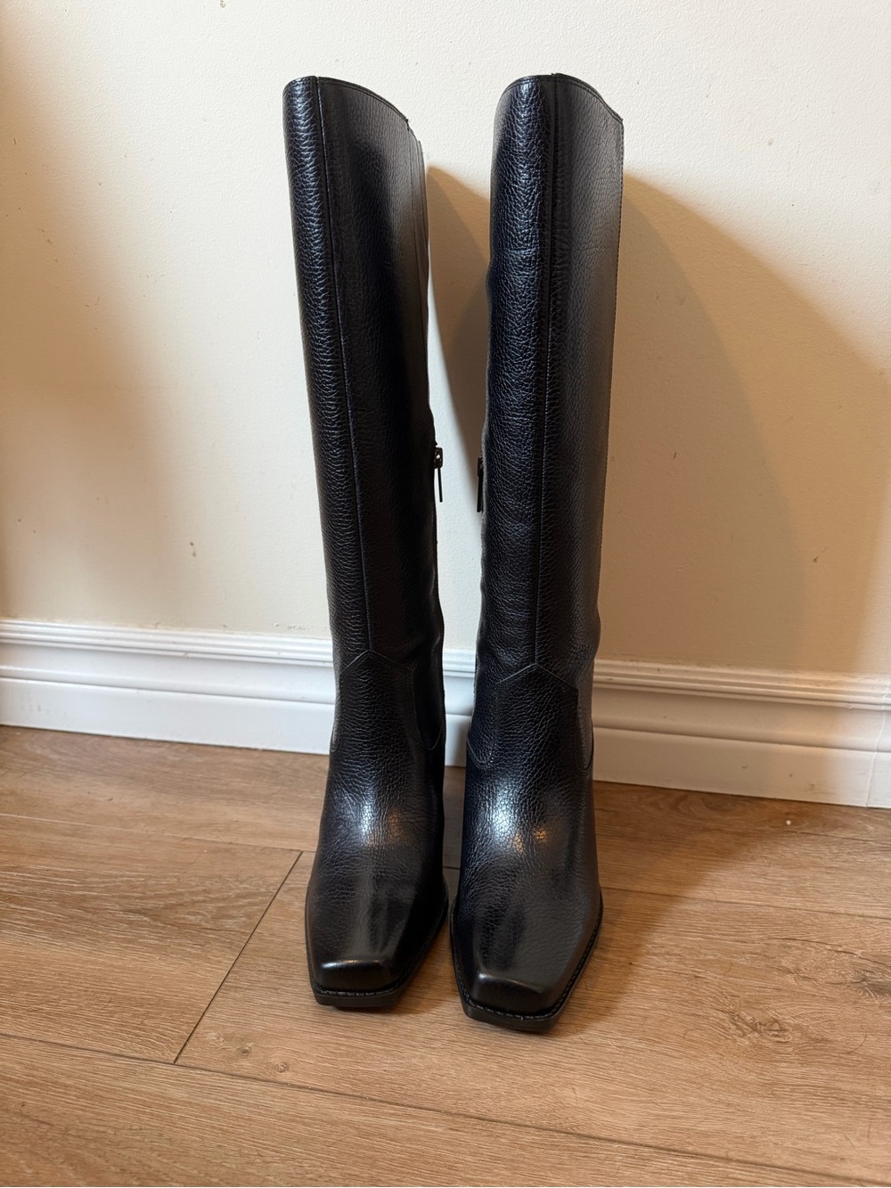 Vince Camuto Sangeti Tall Black Leather Knee-High Boots